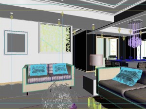 deluxe modern living room 1834 Modelo 3D