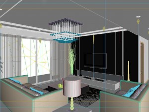 deluxe modern living room 1834 Modelo 3D