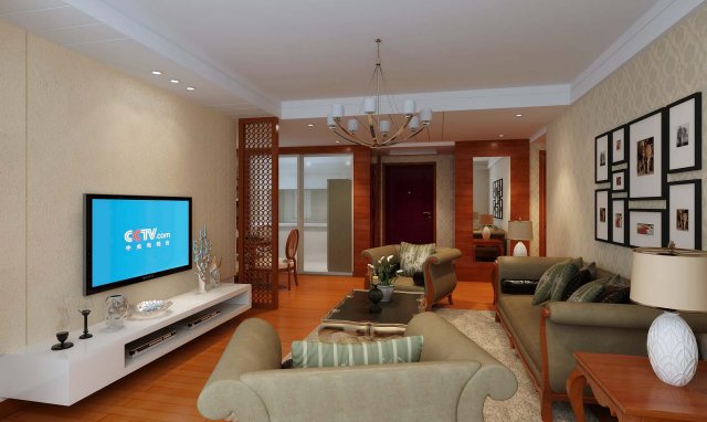 deluxe modern living room 1835 3D Model .c4d .max .obj .3ds .fbx .stl .blend