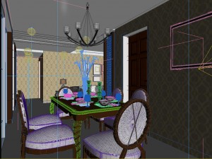 deluxe modern living room 1835 3D Model