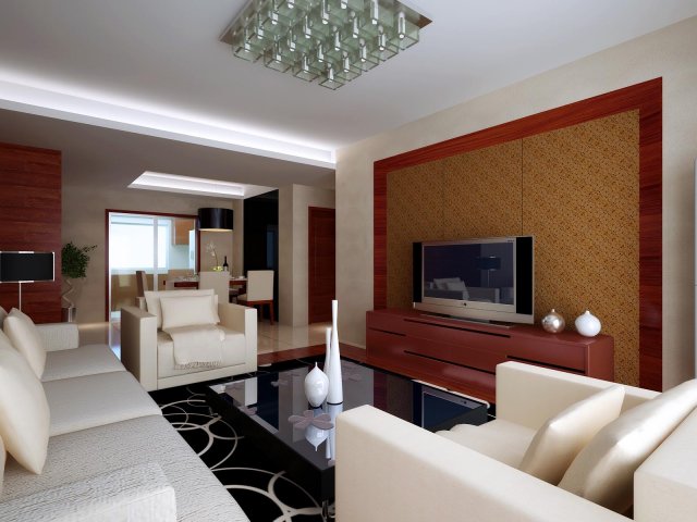 deluxe modern living room 1836 Model 3D .c4d .max .obj .3ds .fbx .stl .blend