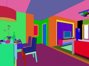 deluxe modern living room 1836 Model 3D