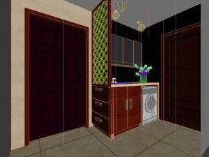 deluxe modern living room 1836 Model 3D
