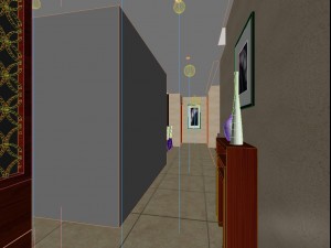 deluxe modern living room 1836 Model 3D