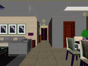 deluxe modern living room 1836 3D Model