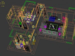 deluxe modern living room 1836 3D Model