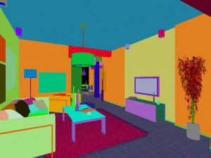 deluxe modern living room 1837 3D Model