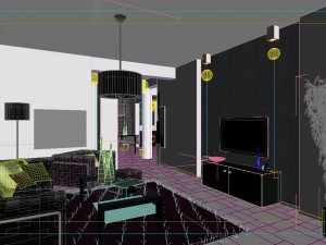 deluxe modern living room 1837 Modèle 3D