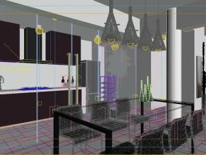 deluxe modern living room 1837 3D Model