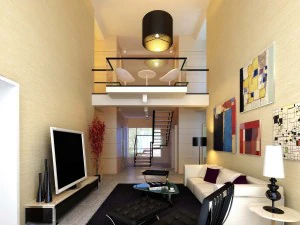 deluxe modern living room 1838 3D Model