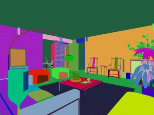 deluxe modern living room 1839 3D Model