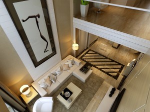 deluxe modern living room 1841 3D Model