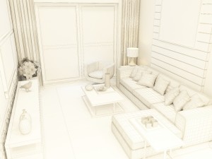 deluxe modern living room 1841 3D Model