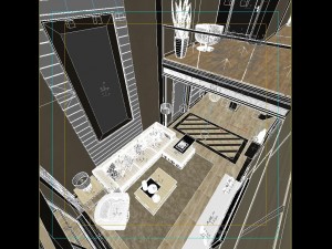 deluxe modern living room 1841 3D Model