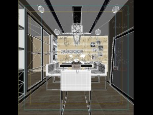 deluxe modern living room 1841 3D Model