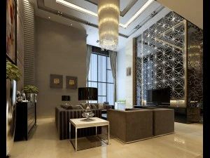 deluxe modern living room 1842 3D Model