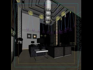 deluxe modern living room 1842 3D Model