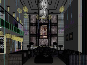 deluxe modern living room 1842 Modèle 3D