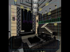 deluxe modern living room 1842 Modèle 3D