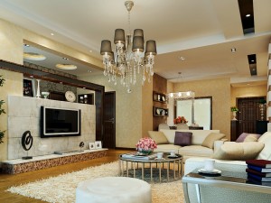 deluxe modern living room 1844 Modèle 3D