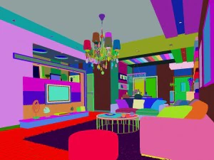 deluxe modern living room 1844 3D Model