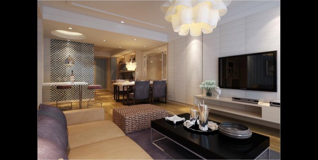 deluxe modern living room 1845 3D Model .c4d .max .obj .3ds .fbx .stl .blend 