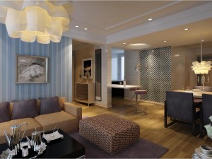 deluxe modern living room 1845 3D Model