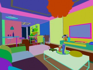 deluxe modern living room 1845 3D Model