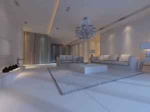 deluxe modern living room 1846 3Dモデル