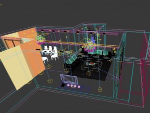 deluxe modern living room 1846 3Dモデル