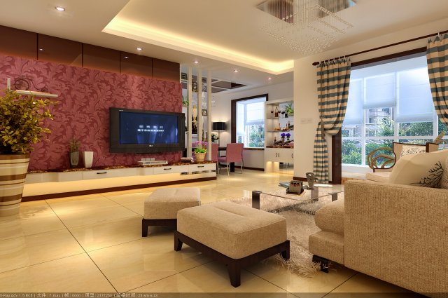 deluxe modern living room 1847 Modelo 3D .c4d .max .obj .3ds .fbx .stl .blend 