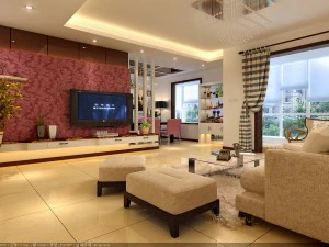 deluxe modern living room 1847 3D Model