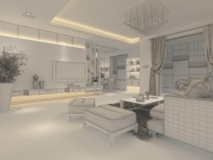 deluxe modern living room 1847 Modelo 3D