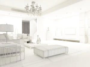 the luxurious modern living room 1848 3D Model