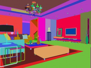 the luxurious modern living room 1848 Modelo 3D