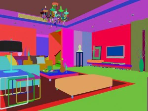 the luxurious modern living room 1848 3D Model