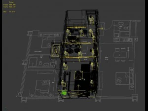 deluxe modern living room 1849 3D Model