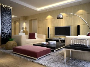 deluxe modern living room 1851 3D Model