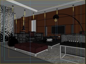 deluxe modern living room 1851 Modelo 3D