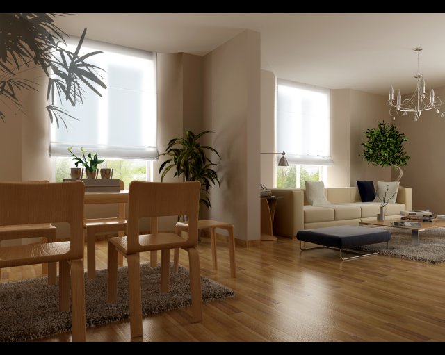 deluxe modern living room 1852 Model 3D .c4d .max .obj .3ds .fbx .stl .blend 