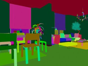 deluxe modern living room 1852 3D Model