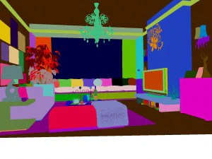deluxe modern living room 1854 3D Model