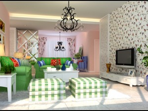 deluxe modern living room 1855 3D Model