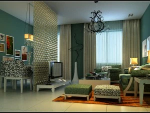 디럭스 모던 거실 1856 3D 모델