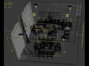 deluxe modern living room 1856 3D 모델