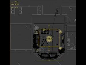 deluxe modern living room 1857 3D मॉडल