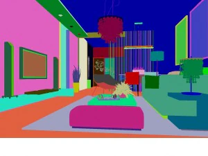 deluxe modern living room 1858 3D Model