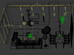 deluxe modern living room 1858 3D Modell