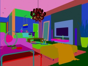 deluxe modern living room 1859 Model 3D
