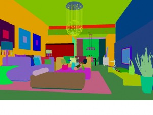 the luxurious modern living room is 1860 Modèle 3D